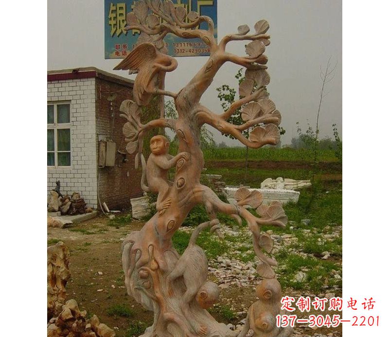 泰安优雅灵动的猴子石雕
