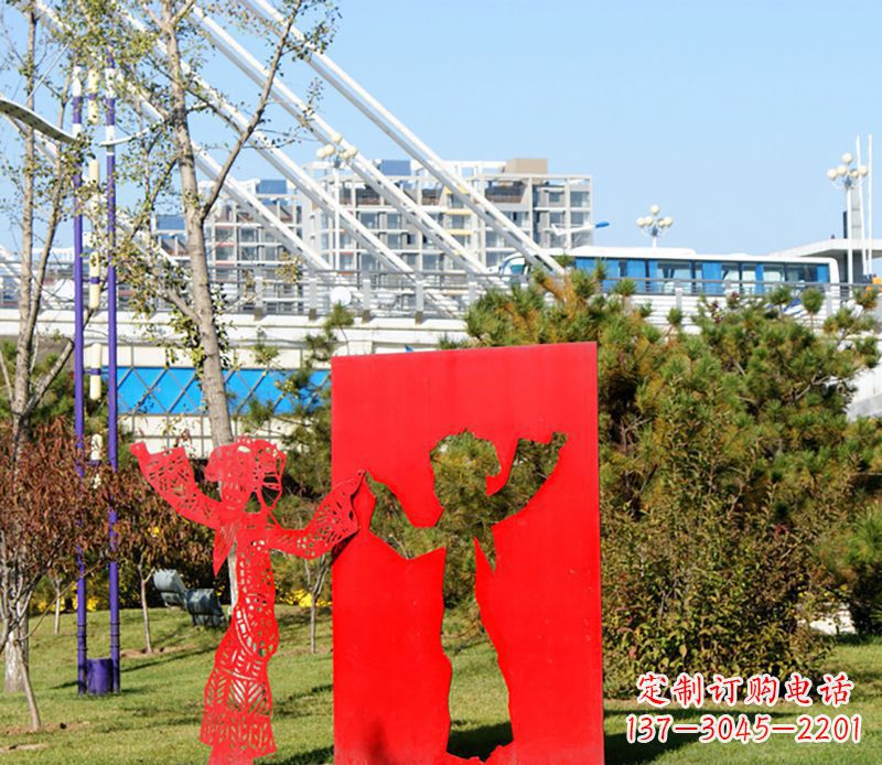 泰安全新设计:不锈钢皮影戏雕塑