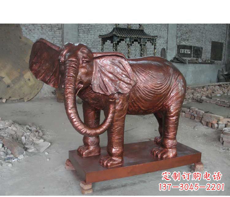 泰安艺术展现——户外大象铜雕塑