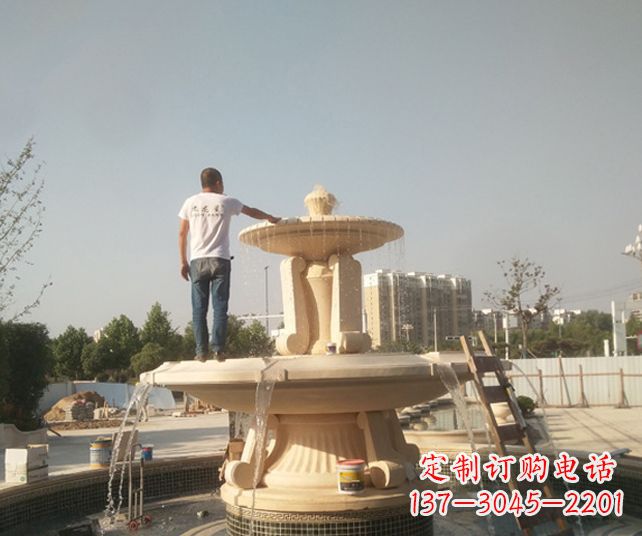 泰安艺术喷泉石雕,实现室外屋顶空间美化