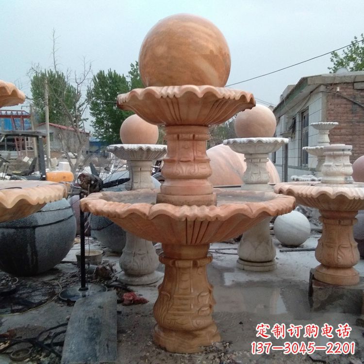 泰安中领雕塑,精致风水球雕塑让你的院落更加精致