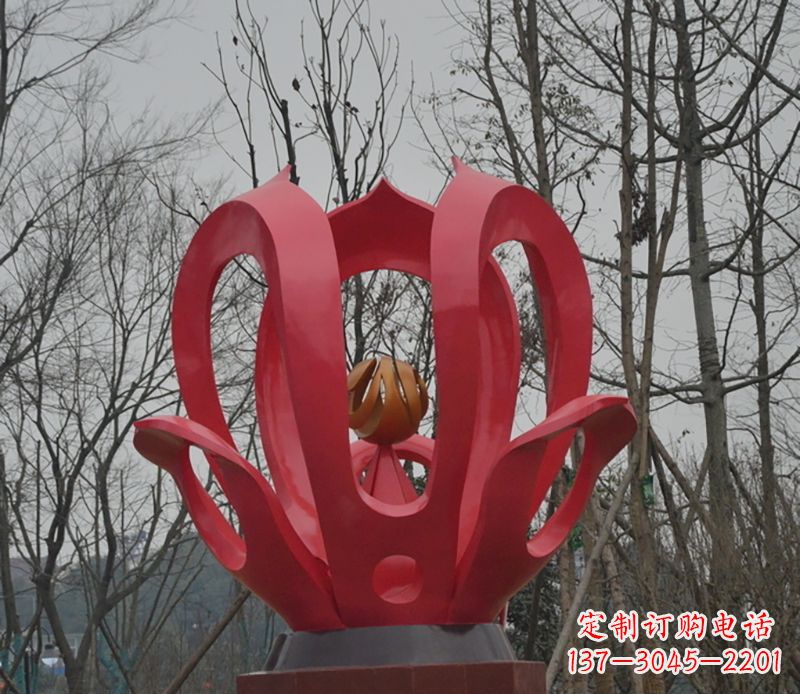 泰安巧夺天工的紫荆花雕塑