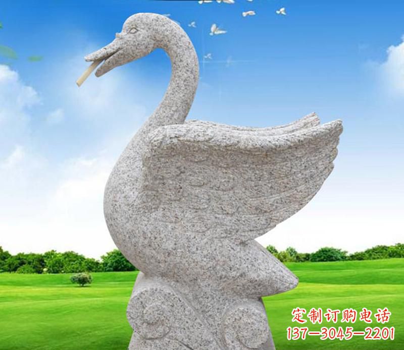 泰安花岗岩动物天鹅雕塑