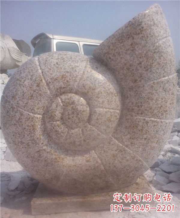 泰安花岗岩蜗牛石雕|质感细腻的蜗牛雕塑