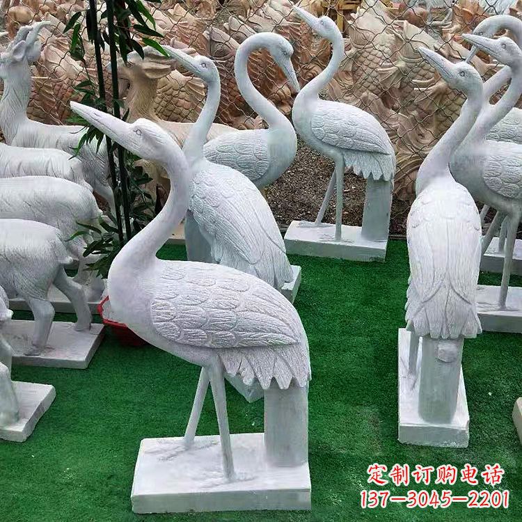 泰安花岗岩仙鹤雕塑,给您的家增添浓浓的古典风情