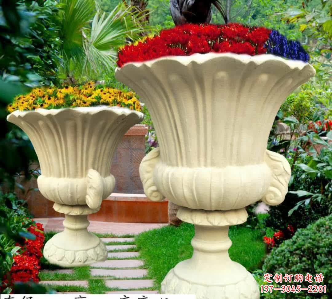 泰安花园景观花盆石雕