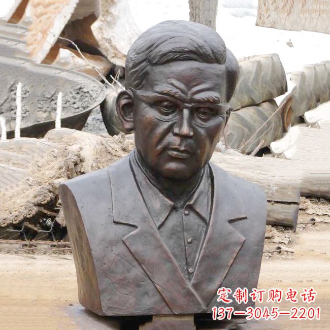 泰安华罗庚铸铜头像雕塑