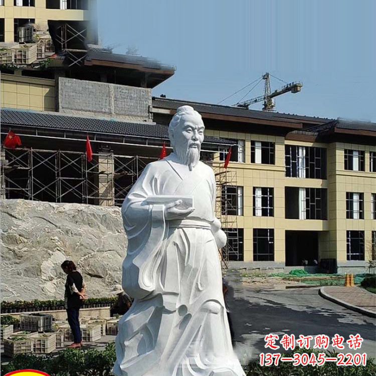 泰安华佗汉白玉石雕像