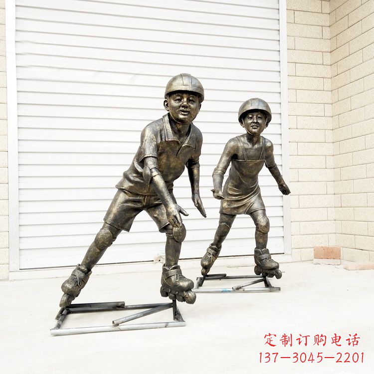 泰安中领雕塑:仿铜小孩雕塑