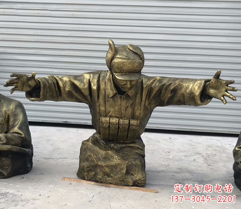 泰安黄继光铜雕