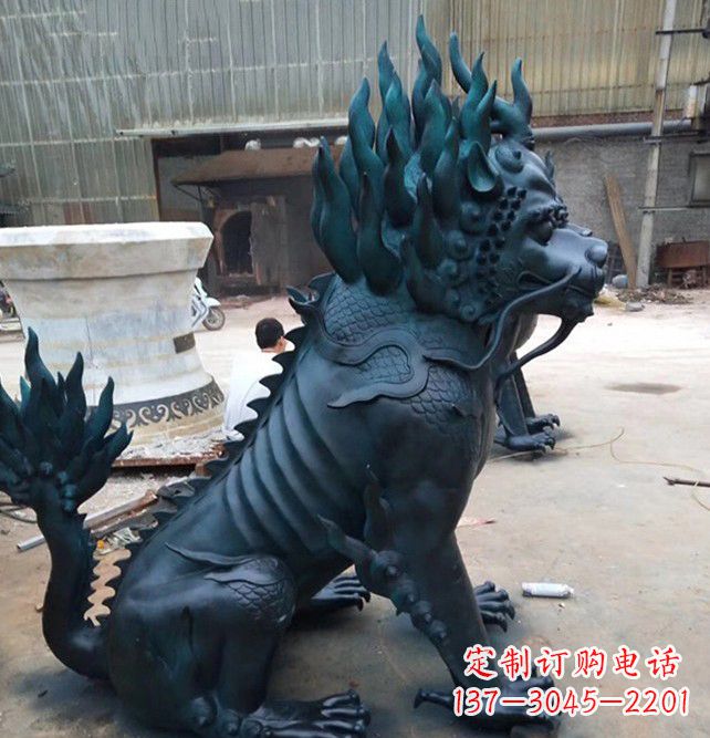 泰安黄铜麒麟雕塑