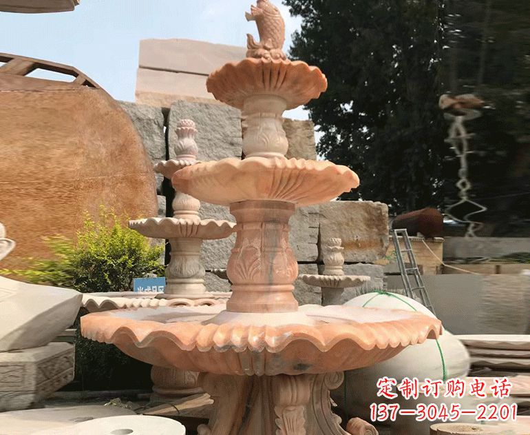 泰安精美的黄锈石喷泉雕塑黄锈石喷泉雕塑是一种…
