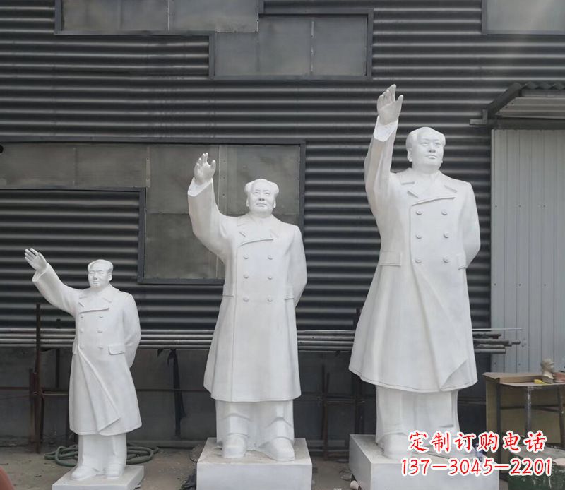 泰安追随主席足迹,收藏挥手毛主席校园伟人石雕