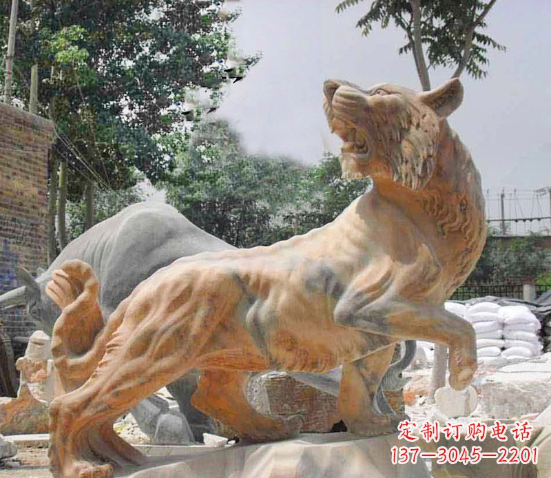 泰安象征力量与尊贵的老虎石雕