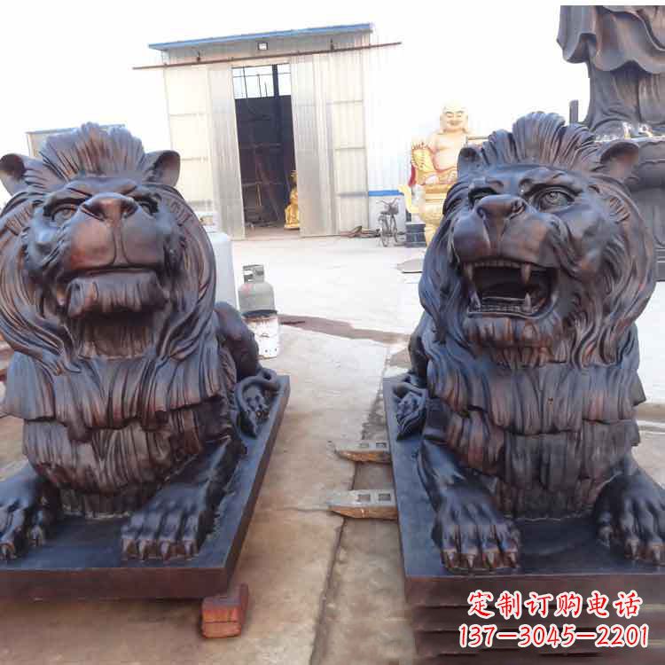 泰安汇丰银行狮子雕塑