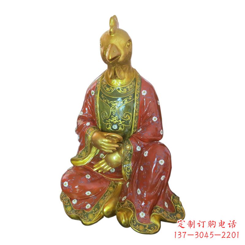 泰安玻璃钢彩绘生肖雕塑