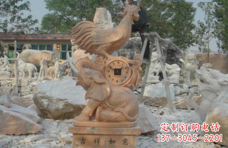 泰安吉祥如意公鸡石雕