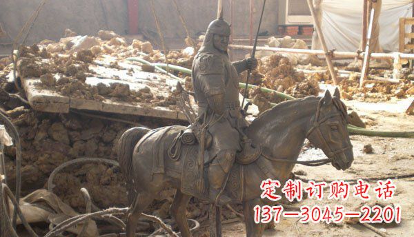 泰安精心打造的古典骑马铜雕