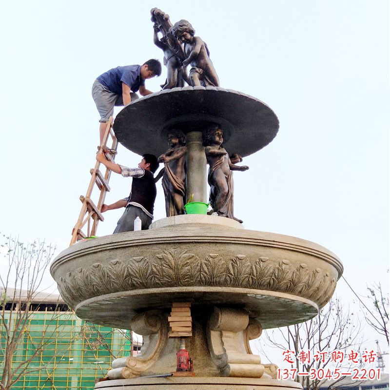泰安金蝉石雕喷泉