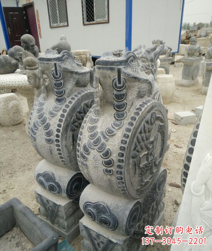 泰安金蟾抱鼓石仿古石门墩