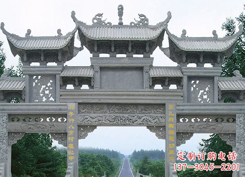 泰安金昌石雕牌坊雕刻