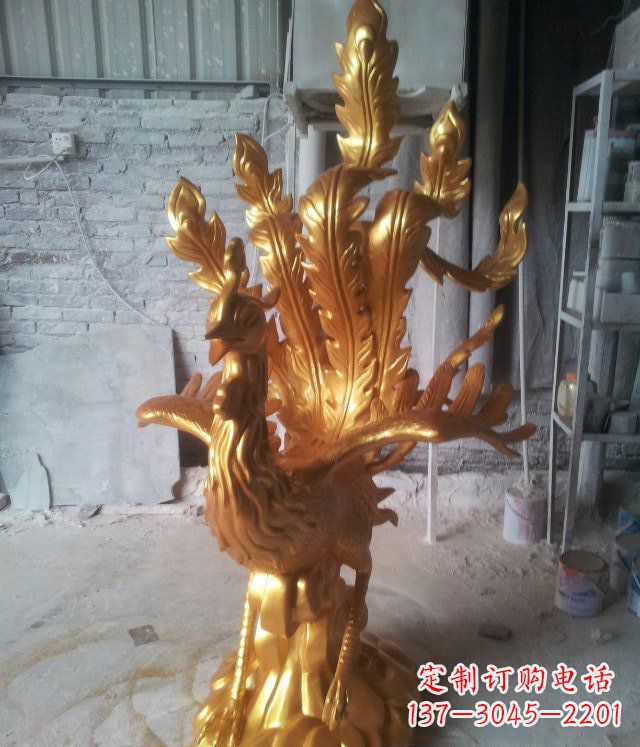 泰安金凤凰玻璃钢仿铜动物雕塑