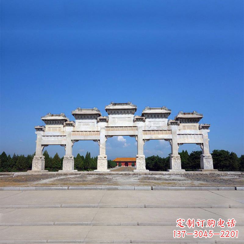 泰安山西景区牌楼石雕,让您的景区更加绚丽多彩