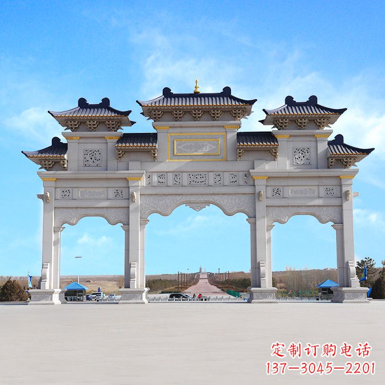 泰安牌坊雕塑定制,让您的景点更出彩