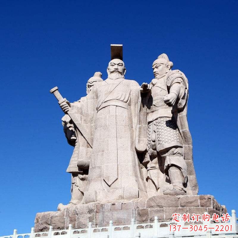 泰安精美绝伦的汉武帝刘彻大型石雕景观雕塑