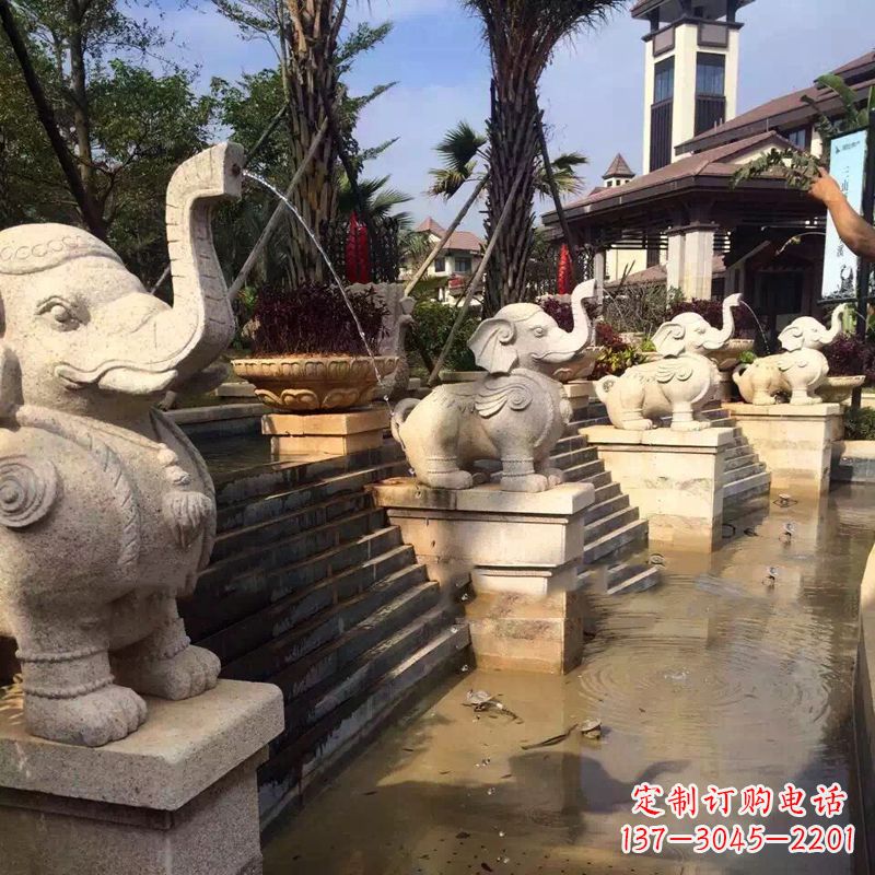 泰安雕刻精美的大象雕塑