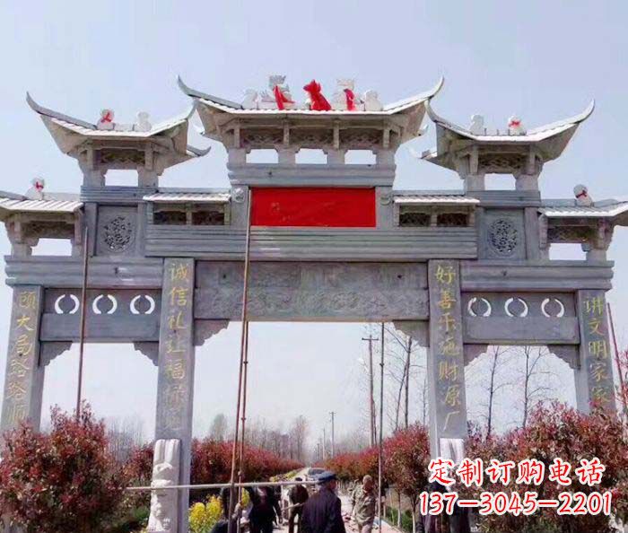 泰安传承经典,尊崇古风:牌坊石雕