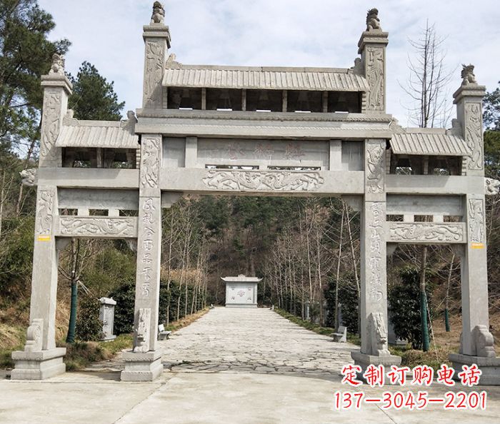 泰安中领雕塑定制牌坊石雕