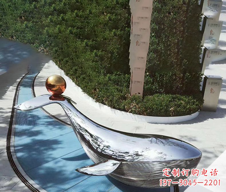 泰安镜面不锈钢海豚雕塑