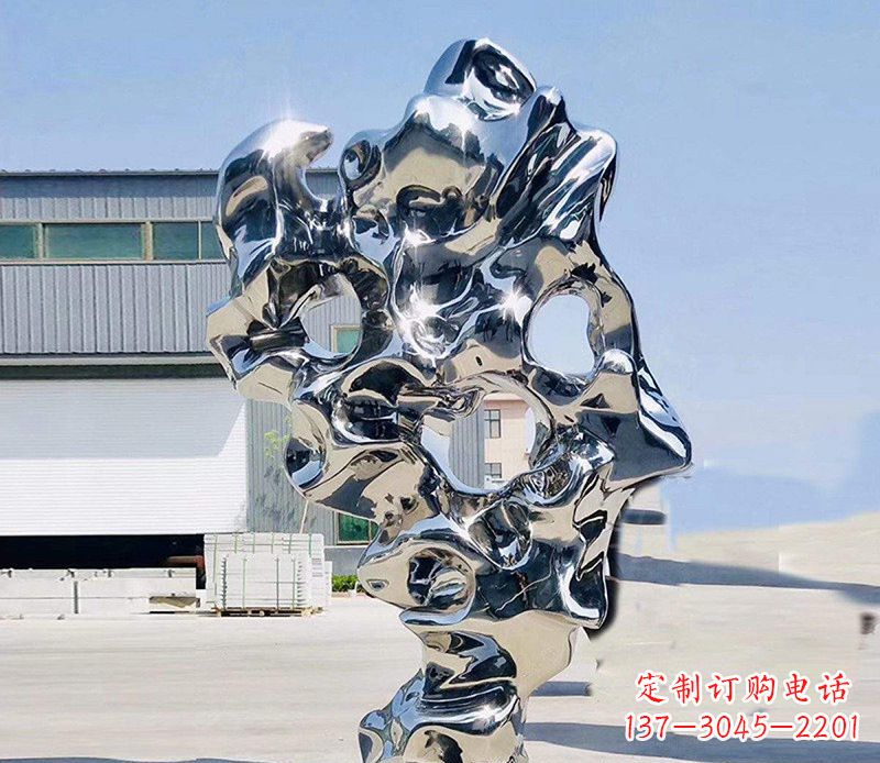 泰安镜面不锈钢太湖石雕塑