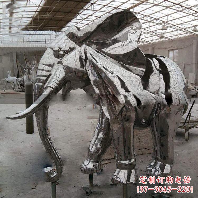 泰安中领雕塑推出一款全新的大象雕塑,表面采用…