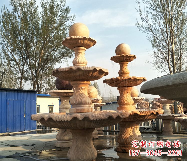 泰安九龙戏珠石雕喷泉