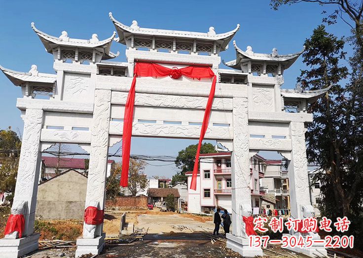 泰安九襄石雕牌坊:专业定制精美牌坊雕塑