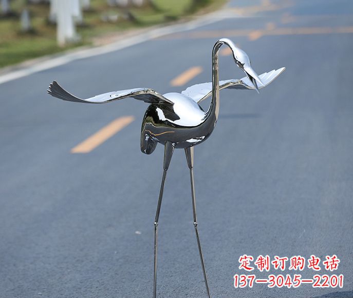 泰安中领雕塑:酒店装饰精美仙鹤雕塑
