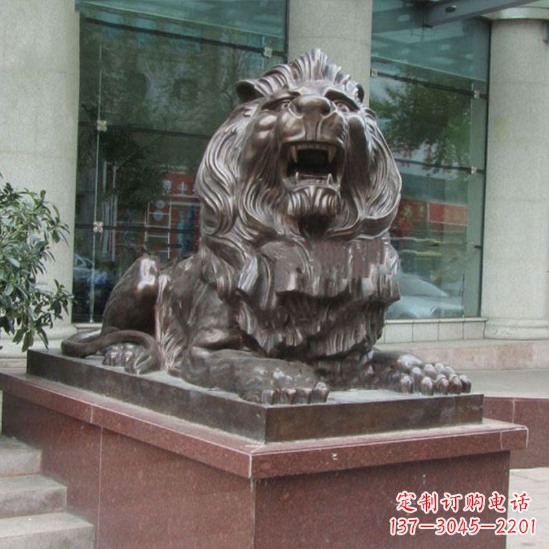 泰安传统工艺,百年老店,狮子铜雕塑