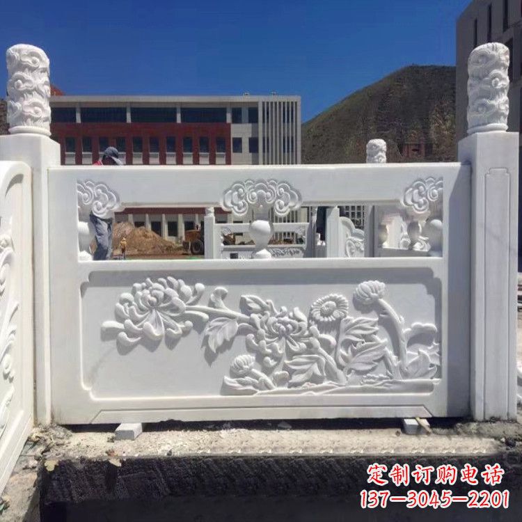 泰安菊花石雕栏板