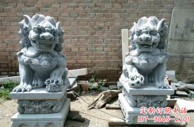 泰安看门石狮子