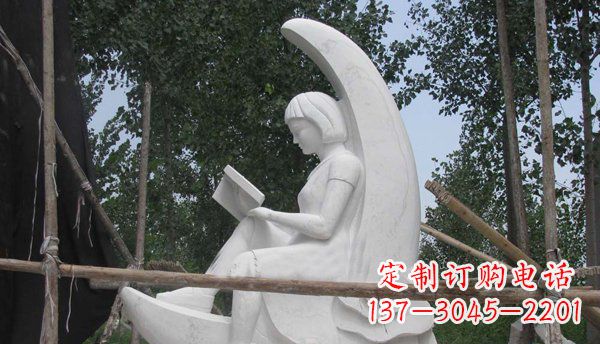 泰安中领雕塑高品质小女孩汉白玉石雕