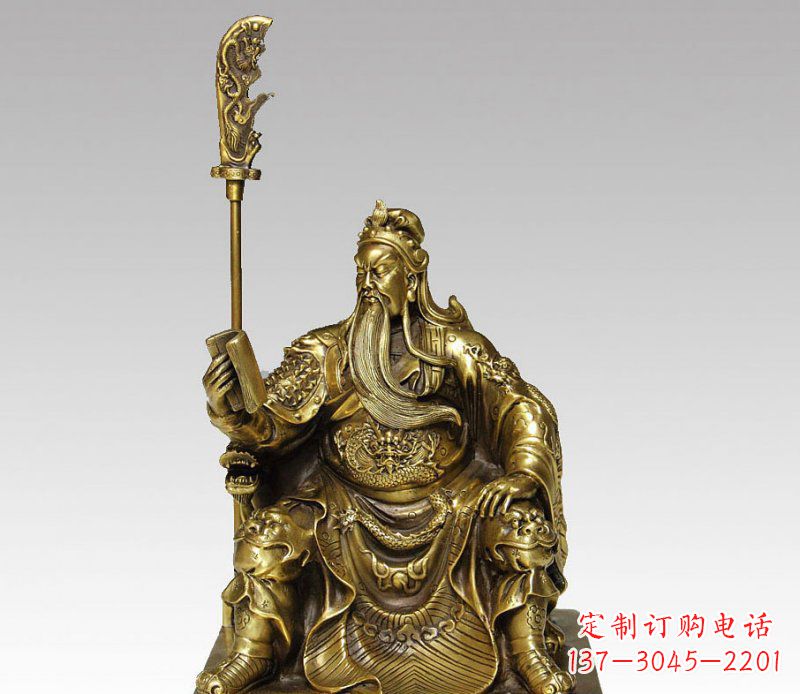泰安中领雕塑:精美关公铜雕艺术品