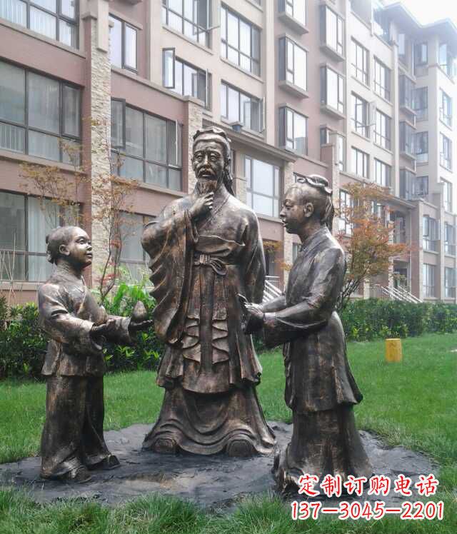 泰安孔融让梨古代人物雕塑