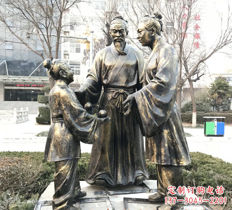 泰安高端孔融让梨人物铜雕