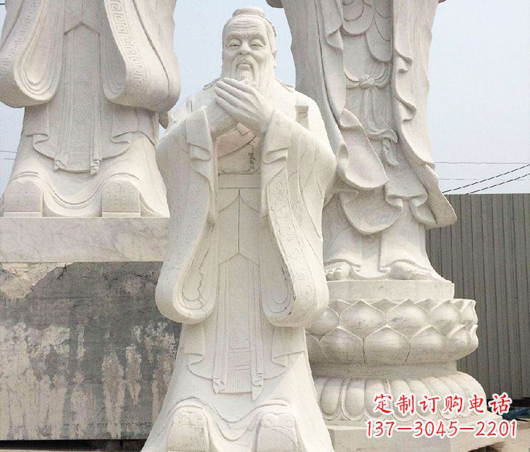 泰安领雕塑让孔子神态永驻——孔子三雕像