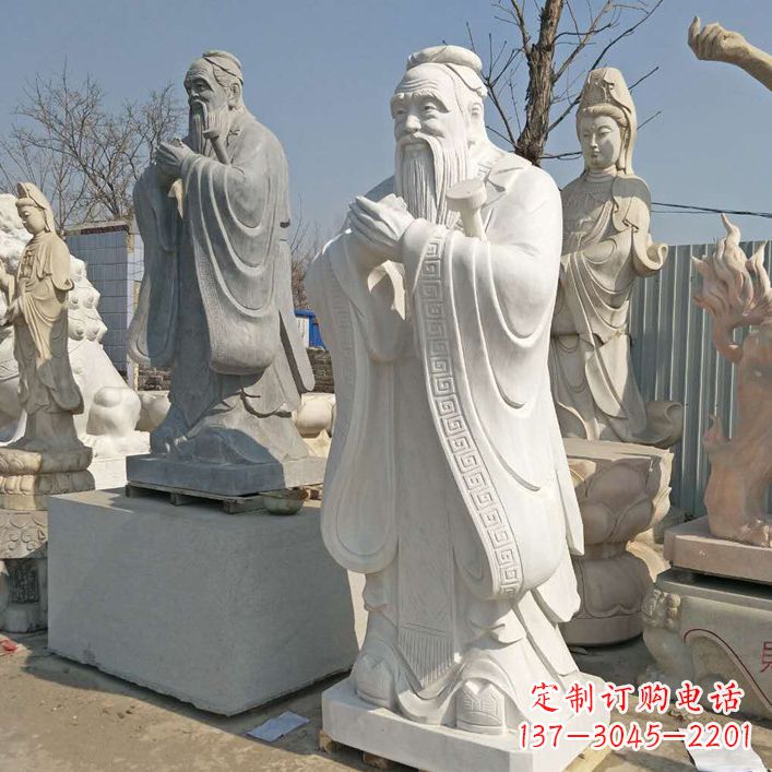 泰安雕塑大师之作:孔子铜雕