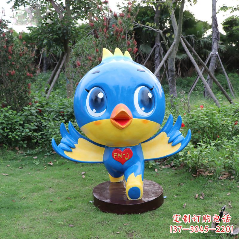 泰安蓝色梦幻,玻璃钢鸽子雕塑