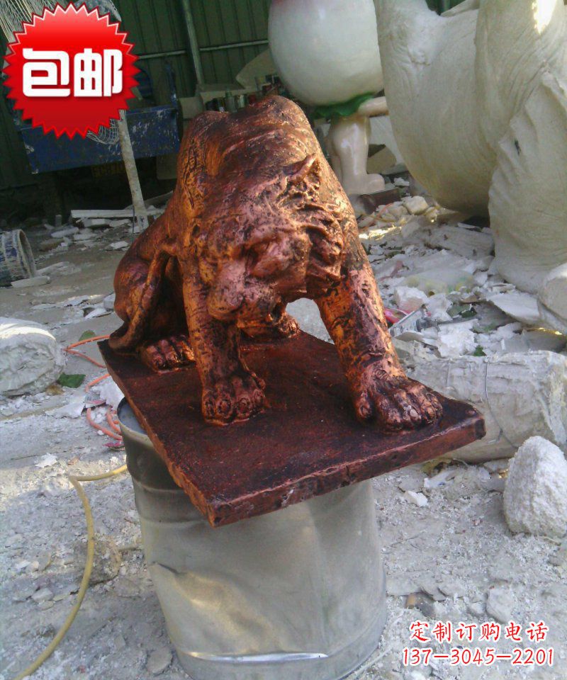 泰安老虎动物铜雕