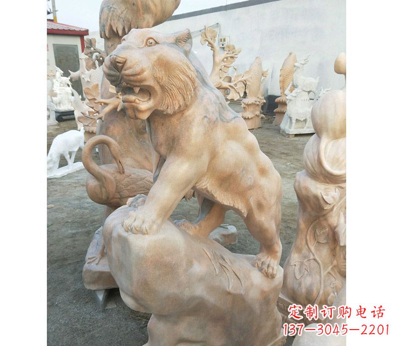 泰安高端石雕老虎,让你的公园里更加精彩
